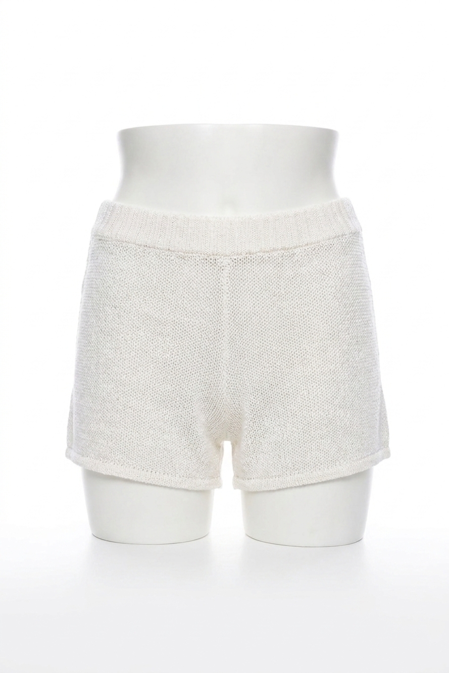 NEW ENZA COSTA linen open knit short in white